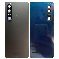 Original Glass For Sony Xperia 1 III Battery Cover Housing Door Back Cover Case With Camera Frame Replacement + Adhesive