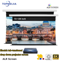 High Quality Drop Down Motorized Electric Screen 4K/UHD Laser TV Home Theater UST Projector ALR Ambient Light Rejecting Screen