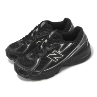【NEW BALANCE】休閒鞋 740 中童 寬楦 黑 金屬銀 支撐 拼接 小朋友 運動鞋 NB(PZ740BM-W)