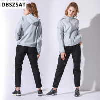 2023 New Sauna Suit Women Plus Size Gym Clothing Sets for Sweating Weight Loss Female Sport Active Wear Slimming Tracksuit Women
