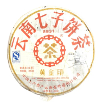 【茶韻】普洱茶2007年中茶八中黃印 黃金印8831 生茶 青餅380gX1(附專用收藏夾鏈袋*1)