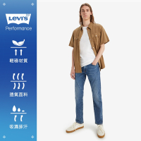 Levis 男款 上寬下窄 502舒適窄管牛仔褲 / 藍色刷白水洗  / 彈性Cool布料