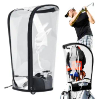 Golf Bag Rain Hood Colorful Lightweight Golf Bag Cover Transparent Head Cover Waterproof Golf Club Bag Accessories For Men Women