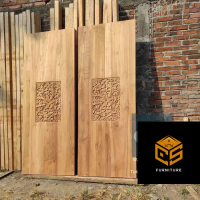 pintu kuputarung jati solid ukir jepara daun pintu Kayu