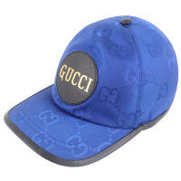 GUCCI 電光藍色防水布棒球帽-M