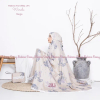 Leesy.id - Mukena Dewasa Rayon Travelling 2IN1 Winola - BEIGE