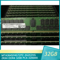 For MT RAM MTA364SF4G72PZ-3G2E2VG 32G 32GB 2RX4 DDR4 3200 PC4-3200AA RECC Server Memory