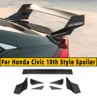 For Honda Civic 10th gen Sedan FC1 FC2 2016 -2019 racing style New Adjustable MUGEN JDM Spoiler rear Trunk Lid wing Accessories
