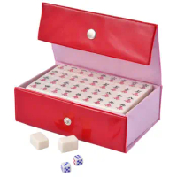 Mah Jongg Sets 144pcs Mini Mahjong Tiles Complete Mahjongg Board Games Classic Majiang Game Set For Adults Teens