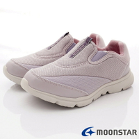 ★日本月星Moonstar機能女鞋輕量柔軟系列3E寬楦抗菌防水鞋款1631紫(女段)