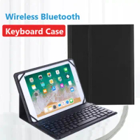 Bluetooth Keyboard Leather Case for Samsung Tablet SPARK 8+ Plus MXS Android 12 Tab SPARK Pro 10.1" Inches Cover Protective Case
