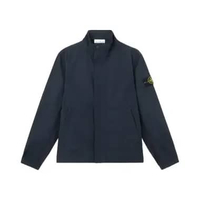 Stone Island 4100033 Micro Twill Stand Collar Jacket with Anti-Drop Navy Blue L Blue
