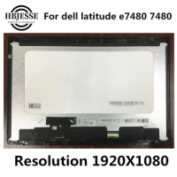 14'' Original lcd screen assembly for dell latitude e7480 7480 lcd touch display monitor replacement B140HAN03.3 1920*1080 FHD