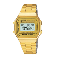 【CASIO 卡西歐】金色方形電子錶(A168WG-9A)