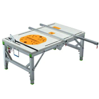 Multifunctional Woodworking Workbench Folding Lifting Work Saw Upside Down Sliding Table Saw Folding Woodworking Saw Table