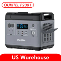 OUKITEL P2001 Solar Generator 2000W UPS Battery Backup Portable Power Station 2000Wh LiFePO4 500W Solar Input 2000W Pure Sine