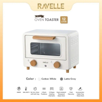 Ravelle Oven Listrik Toaster Mini 12 Liter Korean Mini Oven Toaster - Cotton White