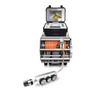 IP68 waterproof sewer drain pipe inspection crawler robot PTZ camera with electric pay-off car and controller