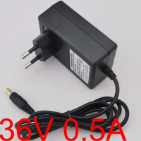100PCS 36V 0.5A AC 100V-240V Converter Adapter DC 36V 0.5A 500mA Power Supply EU Plug 5.5mm x 2.1mm-2.5mm
