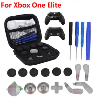 18pcs Controller Paddles Enhanced Precision Thumbstick Replacement Metal Analog Stick Joystick Kit for Xbox One Elite Controller