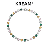 KREAM 原創 彩色心形寶石彩鉆項鏈男嘻哈女同款