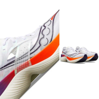 【SAUCONY 索康尼】ENDORPHIN ELITE 男款 路跑鞋(S20768-126 白紫橘 碳纖維板 競速 馬拉松)
