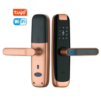 Tuya Wifi Electronic Smart Lock With Biometric Fingerprint Digital Keypad APP Remote Unlock Home Security Door Lock