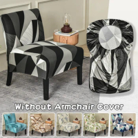 Nordic Style Elastic Accent Chair Cover Armless Chair Slipcover Single Sofa Cover Stool Couch Protector Home Decor