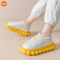 Xiaomi Waterproof Winter Warm Women Men Slippers Plush NonSlip Cotton Dual Indoor Fur Outdoor Home Wrap Thick Sole Couples Shoes
