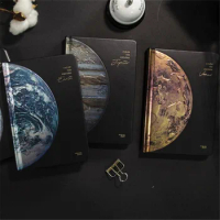 "Planet" Creative Galaxy Notebook Hardcover Diary Illustration Hand Book Student Journal Stationery Gift
