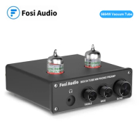 Fosi Audio Hifi BOX X4 Phono Preamp Turntable Phonograph Preamplifier With 5654W Vacuum Tube Amplifier Desktop Audio Preamp