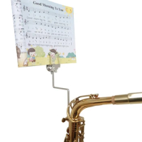 Portable Metal Sax Lyre Sheet Music Clip Saxophone Marchings Clamp-On Stand Holder Musical Instrument Accessories