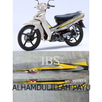 STIKER STRIPING FIZ R SS TWO KUNING SILVER POLET
