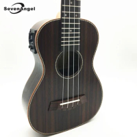 High Quality Concert Electric Acoustic Ukulele 23 inch Rosewood Hawaiian 4 Strings Guitar 17 Fret Ukelele with Pickup EQ