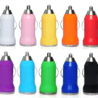 200pcs/lot 5V 1A Mini USB Car charger adapter for iphone 6 plus 5S samsung and all mobile phones