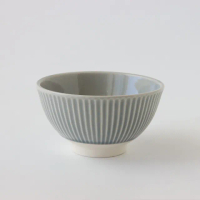 【Just Home】日本製線條灰色釉4.5吋陶瓷飯碗(日本製瓷器 飯碗 碗盤)