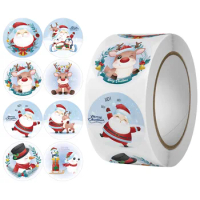 500pcs Christmas Themed Seal Label Sticker DIY Gift Baking Wrapping Envelope Stationery Decor Teacher Rewards Kid Toy Decal gift