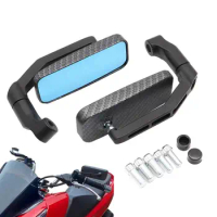 Motorcycle Side Mirror Side Handle Bar Mirror Rear View Mirror Universal Adjustable Clear Wide Angle Side Mirror Handle Bar For