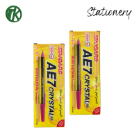 BOLPOIN AE7 CRYSTAL 0.5MM TINTA WARNA HITAM 1 DUS ISI 12 PCS