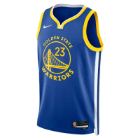 【NIKE 耐吉】NBA Dry 男款 藍色 金州 勇士隊 nba 球衣 DN2005-403