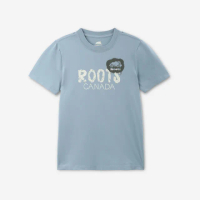 【Roots】Roots 大童- ROOTS GRAFFITI短袖T恤(藍色)