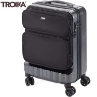 德國TROIKA商務出差36 HOURS TROLLEY隨身18.5吋行李箱登機箱LUG02/CB(TSA密碼鎖;飛機輪