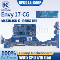 GPI70 LA-J501P For HP Envy 17-CG Notebook Mainboard TPN-C146 L87980-601 L99257-601 I7-1065G7 MX330 4G DDR4 Laptop Motherboard
