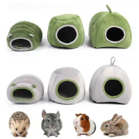 Ferrets Hedgehog Plush Warm Guinea Pig Cozy Hideout Cave Bed Hamster House Pet Tent