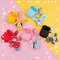 Sarung Pelindung Lembut Kartun BTS AirPods Loket Sarung Silikon Apple AirPods