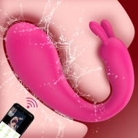 APP Bluetooth Control rabbit Vibrator Dildo for Female Clitoris G Spot Massager Vibrating Egg Panties for Adults Women Sex Toys