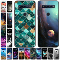 For TCL 10 5G UW Case Colorful Black Silicone Bumper Soft Covers for TCL 10 5G / 10L 10 L Phone Cover Protective TPU Coques 6.53