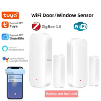 Tuya Wifi/Zigbee Door And Window Magnetic Sensor Wireless Connection Smart Home Wireless Door Detectors Door Magnetic Automation