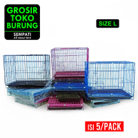 SEMPATI GROSIR Kandang Kucing Size L 60X40 Cm Large Isi 5 Pcs Pet Cargo Kandang Kucing Kitten Kandan