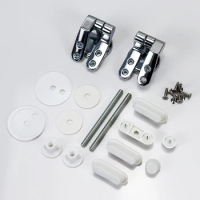 Lychee Life Toilet Seat Hinge Flush Toilet Cover Mounting Connector Toilet Lid Hinge Mounting Fittings Replacement Parts
